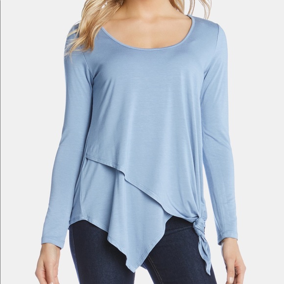 Karen Kane Womens Butterfly Printed Crewneck Knit Top